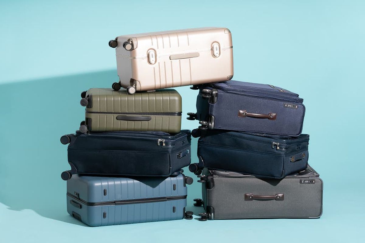 Several suitcases tested for travel